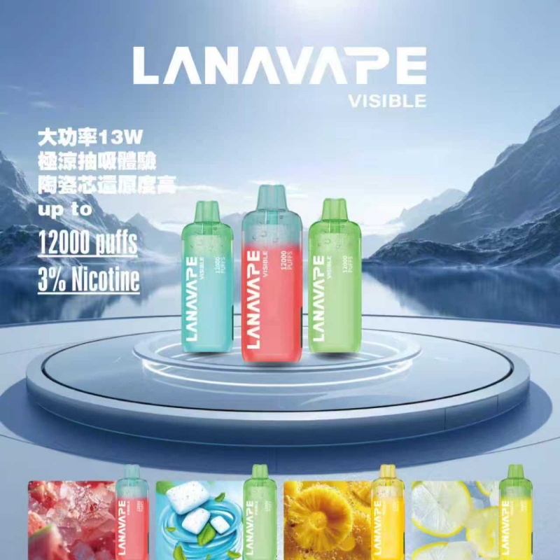 LANA 12000口拋棄式電子煙 一次性大容量 多口味可選 潮流外觀 持久續航